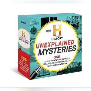 History Channel Unexplained Mysteries 2024 Boxed Desk Calendar True Crime Trivia